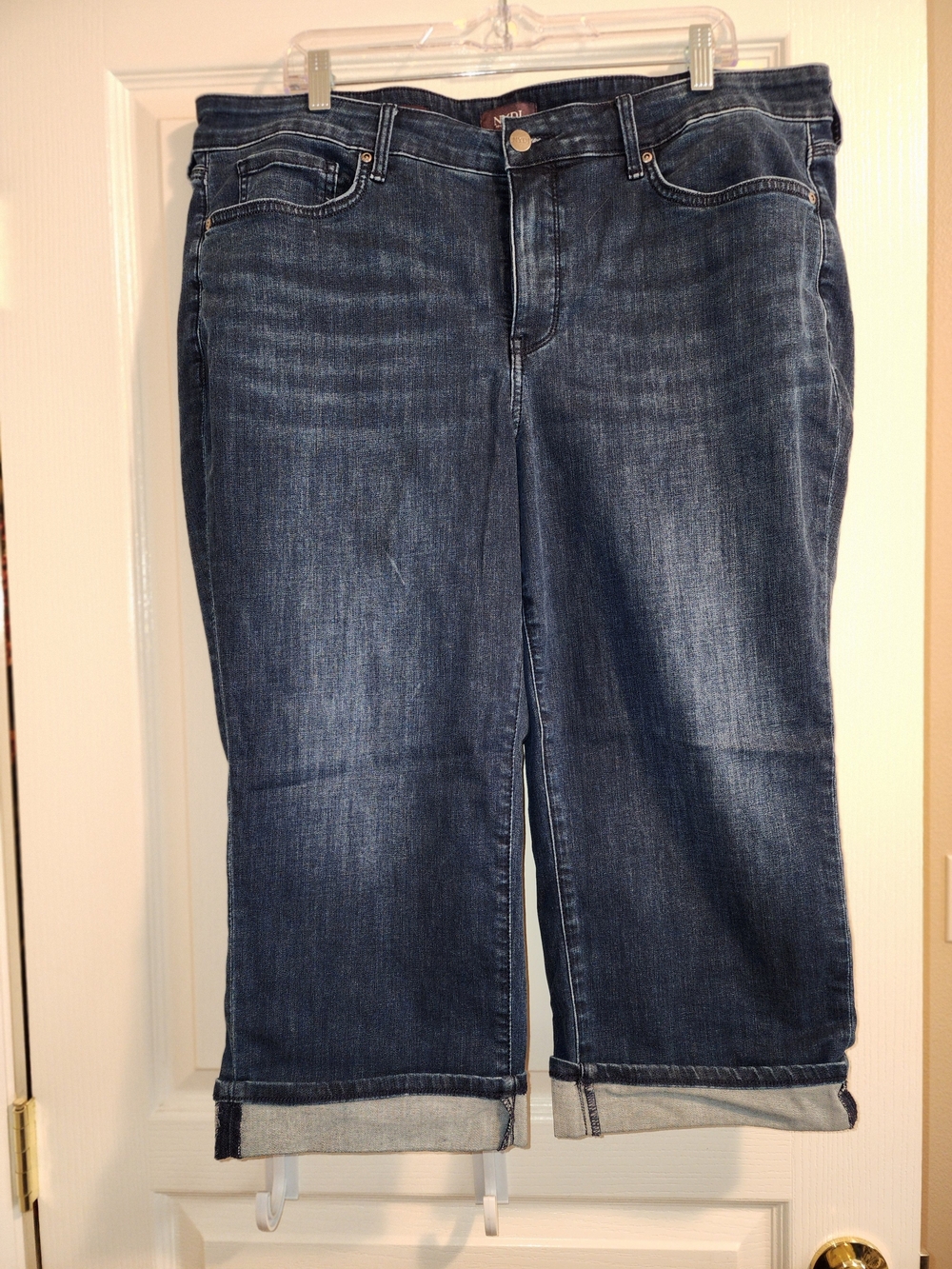 NYDJ Dark Blue Cropped Ankle Jeans